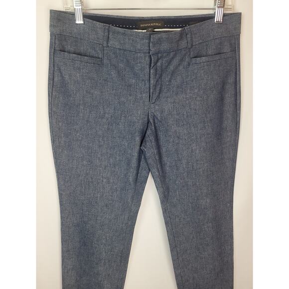 Banana Republic Sloan Fit Denim Style Straight Leg Ankle Crop Pants Sz 6 Petite - Picture 2 of 10
